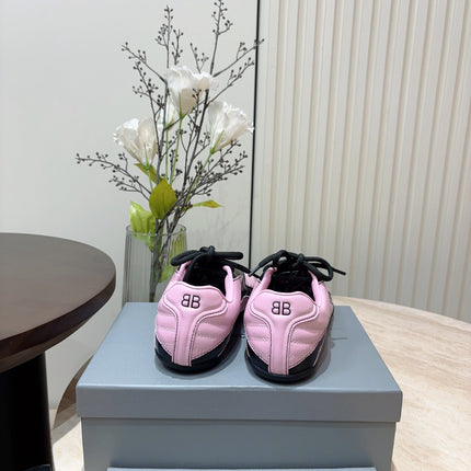 SOCCER SNEAKER IN PINK MIX BLACK QUILTED LAMBSKIN