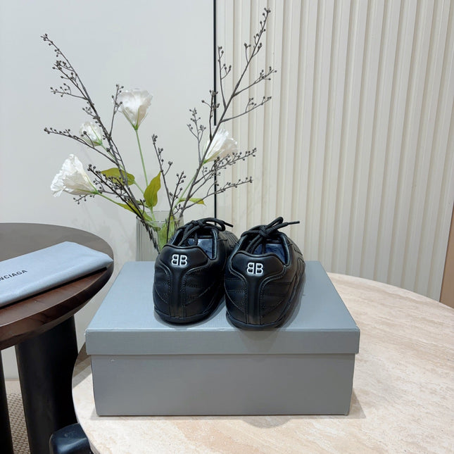 SOCCER SNEAKER IN BLACK QUILTED LAMBSKIN