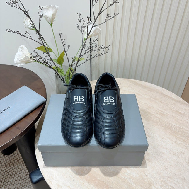 SOCCER SNEAKER IN BLACK QUILTED LAMBSKIN