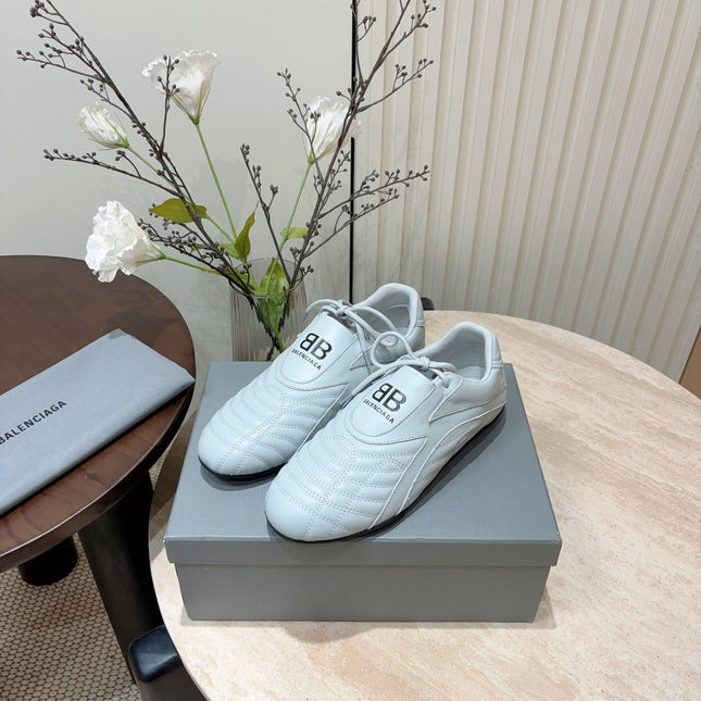 SOCCER SNEAKER IN WHITE QUILTED LAMBSKIN