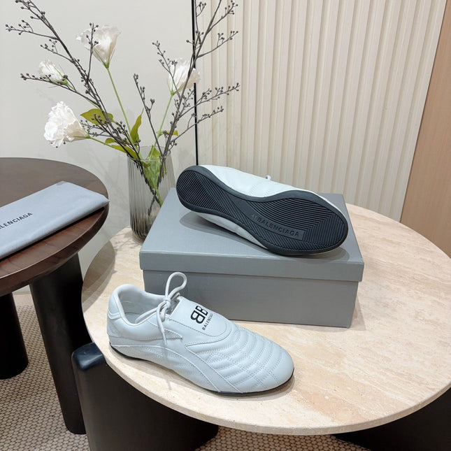 SOCCER SNEAKER IN WHITE QUILTED LAMBSKIN