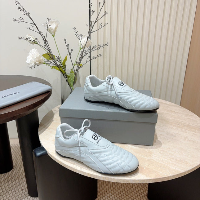 SOCCER SNEAKER IN WHITE QUILTED LAMBSKIN