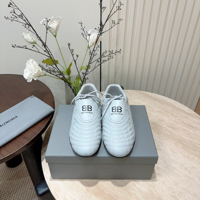 SOCCER SNEAKER IN WHITE QUILTED LAMBSKIN