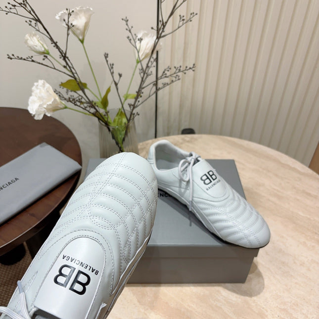 SOCCER SNEAKER IN WHITE QUILTED LAMBSKIN