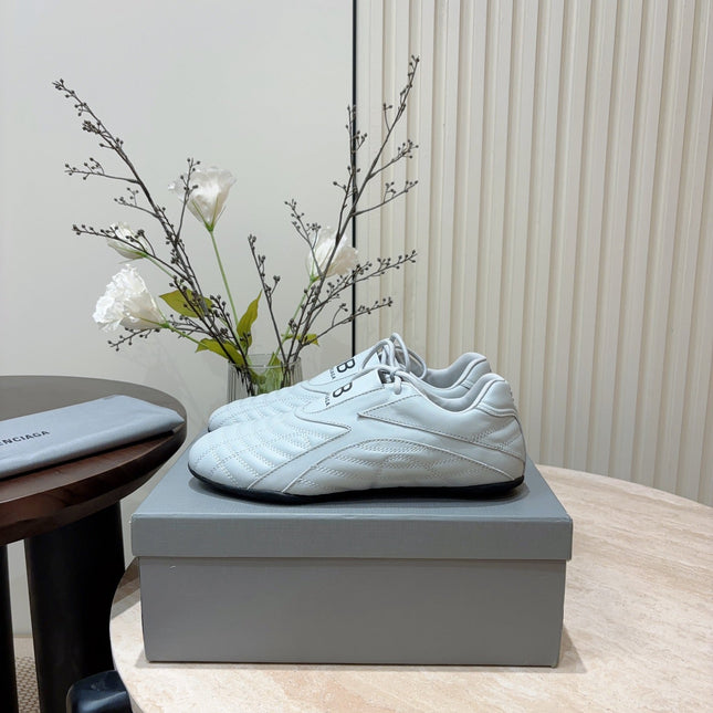 SOCCER SNEAKER IN WHITE QUILTED LAMBSKIN