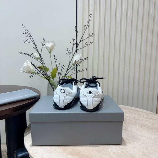 SOCCER SNEAKER IN WHITE MIX BLACK QUILTED LAMBSKIN