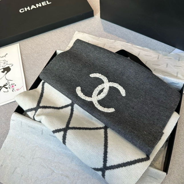 SCARF 180 CM IN MOUSE GRAY MIX WHITE CASHMERE 401970