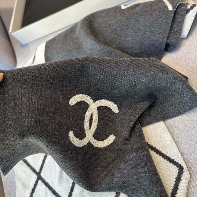 SCARF 180 CM IN MOUSE GRAY MIX WHITE CASHMERE 401970