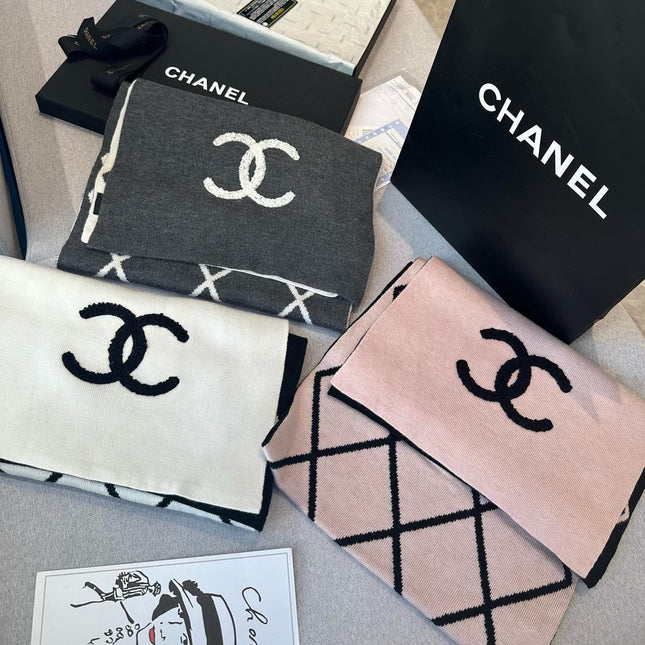 SCARF 180 CM IN PASTEL PINK MIX BLACK CASHMERE 401972