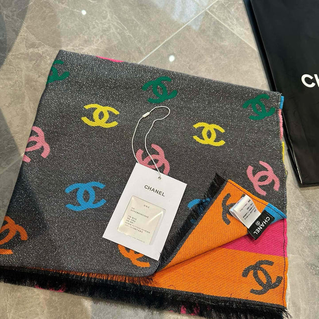 RAINBOW SCARF 180 CM IN COLORFUL CASHMERE AND WOOL 401988