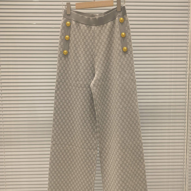 BALMAIN TOP AND STRAIGHT-LEG PANTS SET 24233 STYLE 1