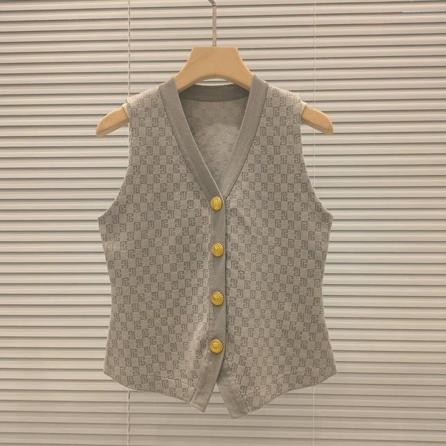 BALMAIN TOP AND STRAIGHT-LEG PANTS SET 24233 STYLE 1