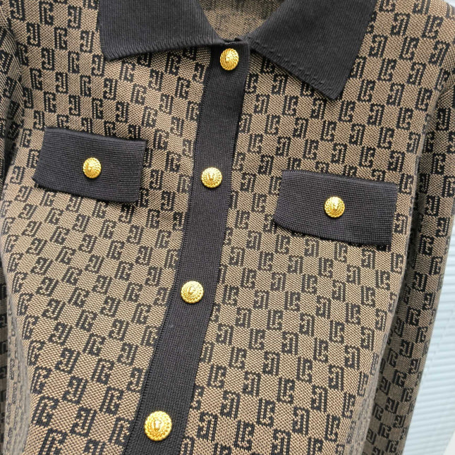 BALMAIN TOP AND STRAIGHT-LEG PANTS SET 24310 STYLE 2