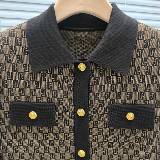 BALMAIN TOP AND STRAIGHT-LEG PANTS SET 24310 STYLE 2