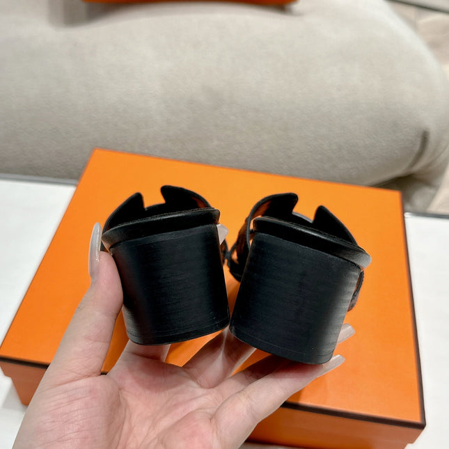 0ASIS SANDAL BLACK CALFSKIN SPECIAL