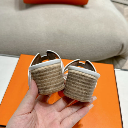 0ASIS SANDAL WHITE MIX BROWN CALFSKIN CLASSIC