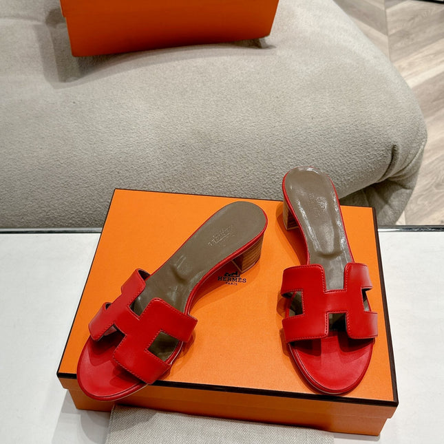 0ASIS SANDAL CRIMSON CALFSKIN CLASSIC