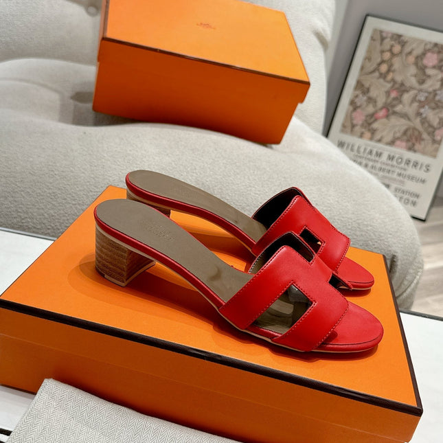 0ASIS SANDAL CRIMSON CALFSKIN CLASSIC