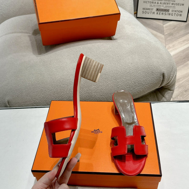 0ASIS SANDAL CRIMSON CALFSKIN CLASSIC