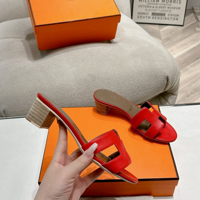 0ASIS SANDAL CRIMSON CALFSKIN CLASSIC