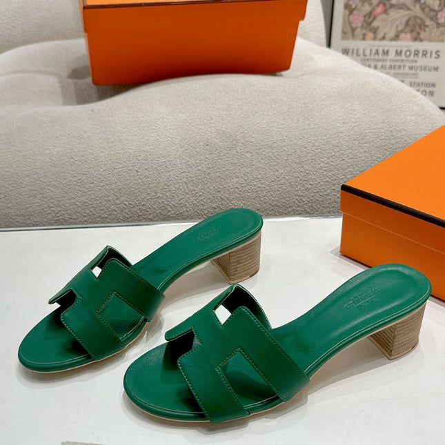 0ASIS SANDAL DARK GREEN CALFSKIN CLASSIC
