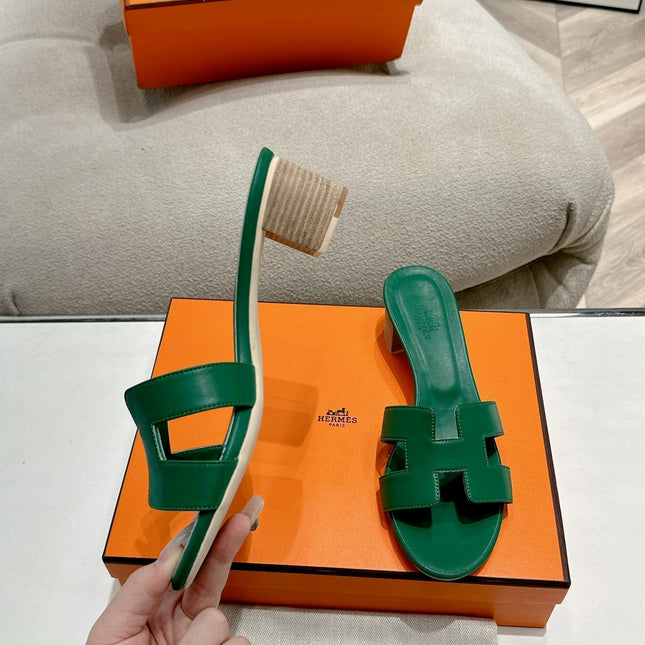 0ASIS SANDAL DARK GREEN CALFSKIN CLASSIC