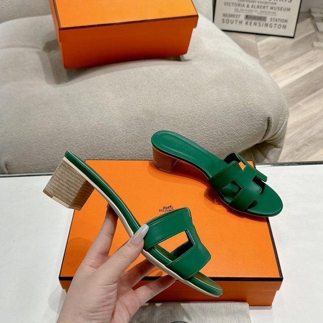 0ASIS SANDAL DARK GREEN CALFSKIN CLASSIC