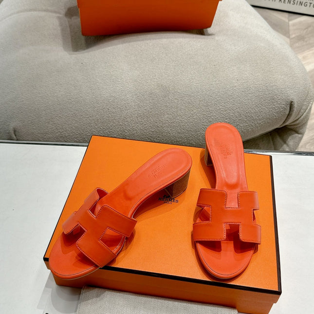 0ASIS SANDAL BRIGHT ORANGE CALFSKIN CLASSIC
