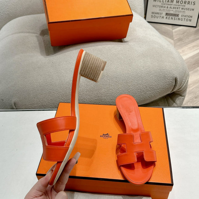 0ASIS SANDAL BRIGHT ORANGE CALFSKIN CLASSIC