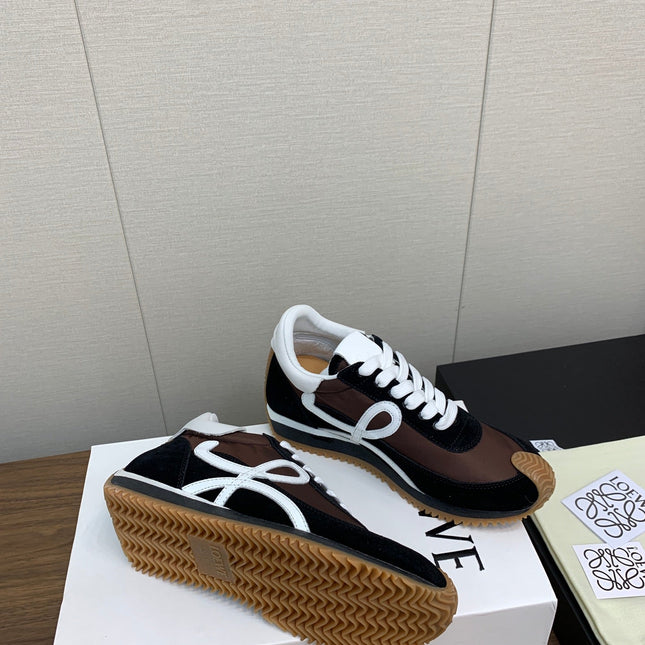 LW FLOW RUNNER SNEAKER BROWN BLACK SUEDE