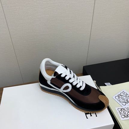 LW FLOW RUNNER SNEAKER BROWN BLACK SUEDE