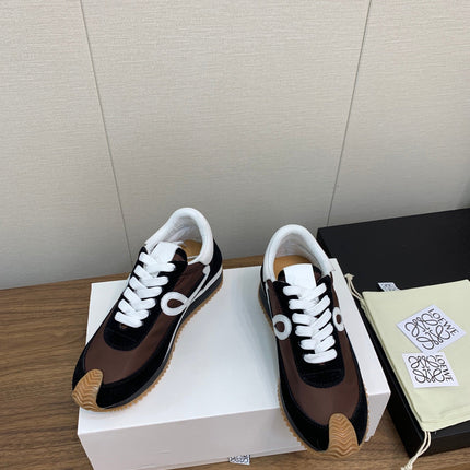 LW FLOW RUNNER SNEAKER BROWN BLACK SUEDE