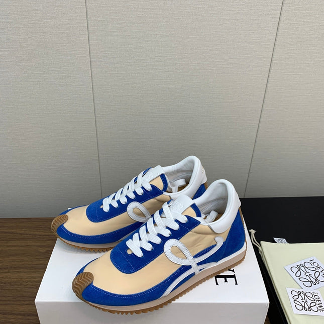LW FLOW RUNNER SNEAKER COBALT-BEIGE SUEDE