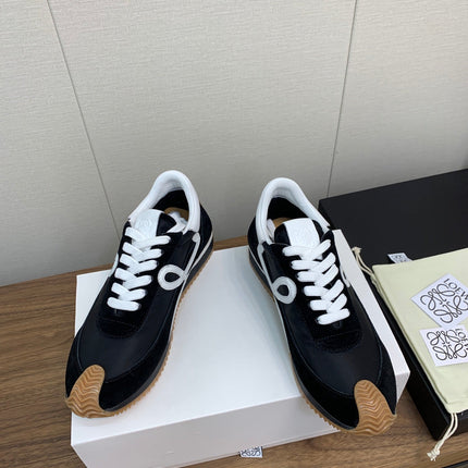 LW FLOW RUNNER SNEAKER BLACK-BROWN SUEDE