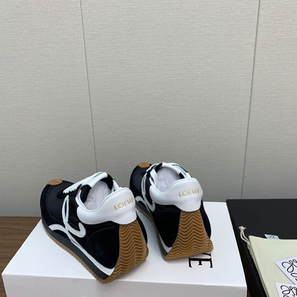 LW FLOW RUNNER SNEAKER BLACK-BROWN SUEDE