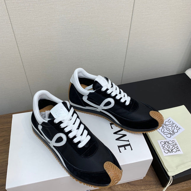 LW FLOW RUNNER SNEAKER BLACK-BROWN SUEDE