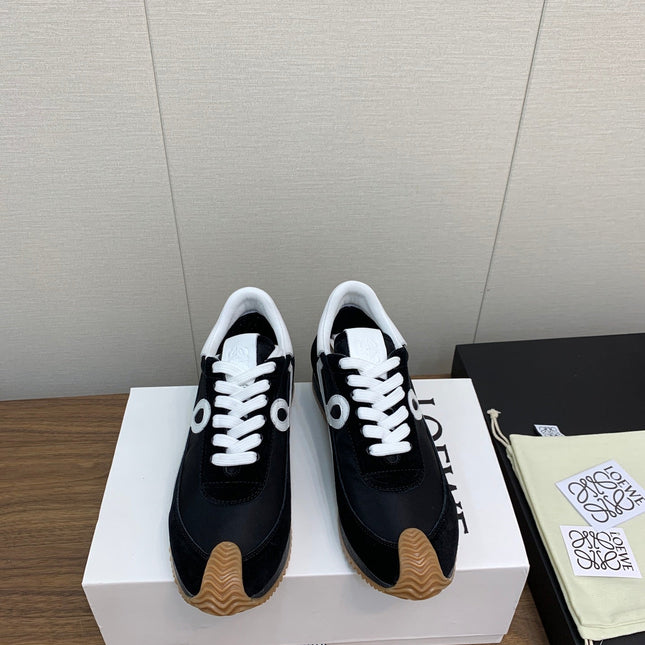 LW FLOW RUNNER SNEAKER BLACK-BROWN SUEDE