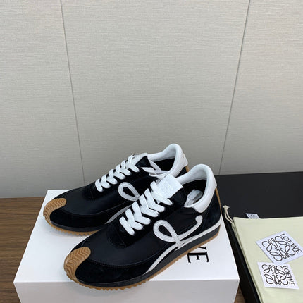 LW FLOW RUNNER SNEAKER BLACK-BROWN SUEDE