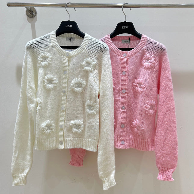 CELINE 25S CROCHET SLEEVE KNIT JACKET 0092