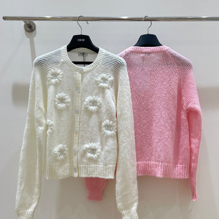 CELINE 25S CROCHET SLEEVE KNIT JACKET 0092
