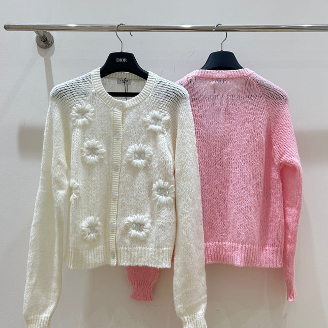 CELINE 25S CROCHET SLEEVE KNIT JACKET 0092