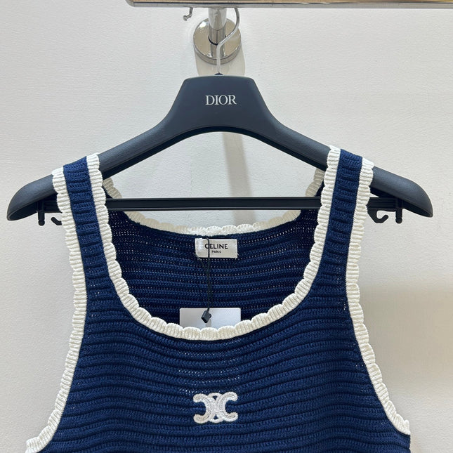 CELINE 25S LACE SPAGHETTI STRAP DRESS 0054