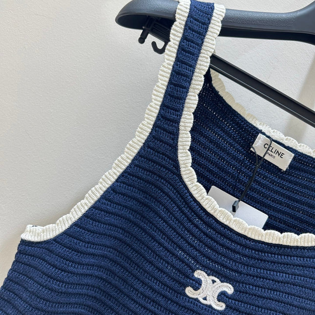 CELINE 25S LACE SPAGHETTI STRAP DRESS 0054