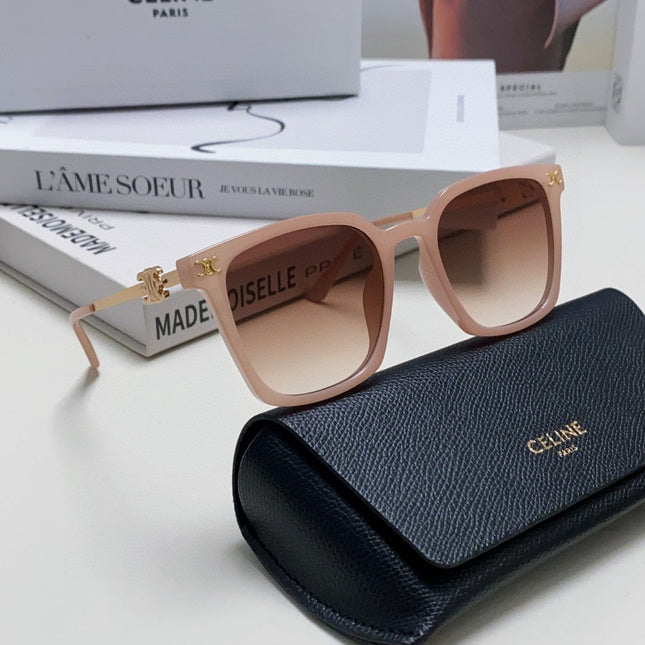 TRIOMPHE SUNGLASS 497815 IN PINK CLEAR METAL