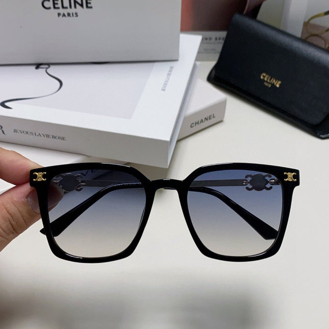 TRIOMPHE SUNGLASS 497819 IN GOLD METAL BLACK SMOKE LENSES