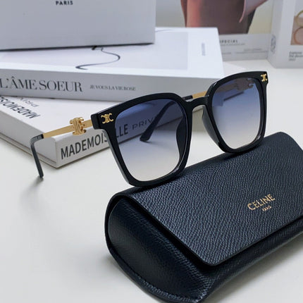 TRIOMPHE SUNGLASS 497819 IN GOLD METAL BLACK SMOKE LENSES