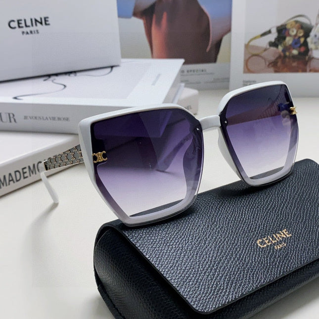 TRIOMPHE SUNGLASS 497829 IN WHITE ACETATE EMBOSSED LOGO