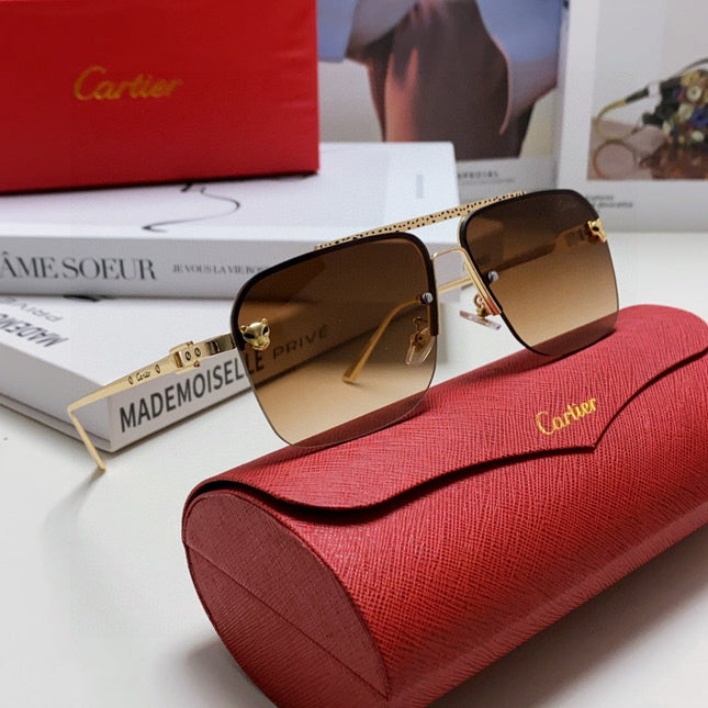 PANTHÈRE SQUARE FRAME SUNGLASSES 543534 IN METAL