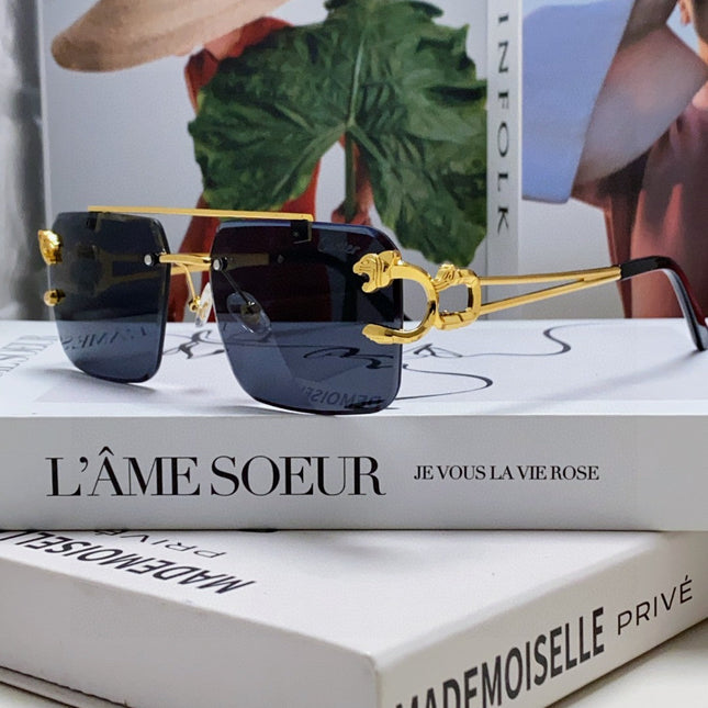 PANTHÈRE RIMLESS RECTANGULAR FRAME SUNGLASSES 543542 IN METAL