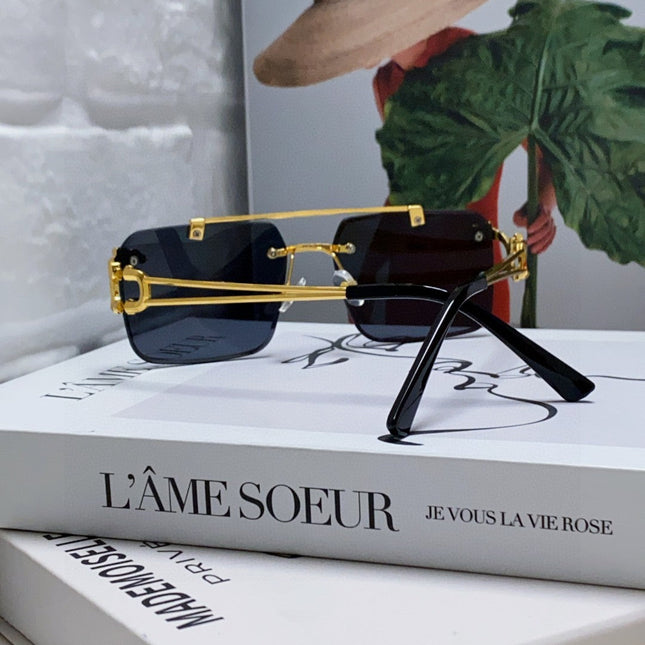 PANTHÈRE RIMLESS RECTANGULAR FRAME SUNGLASSES 543542 IN METAL